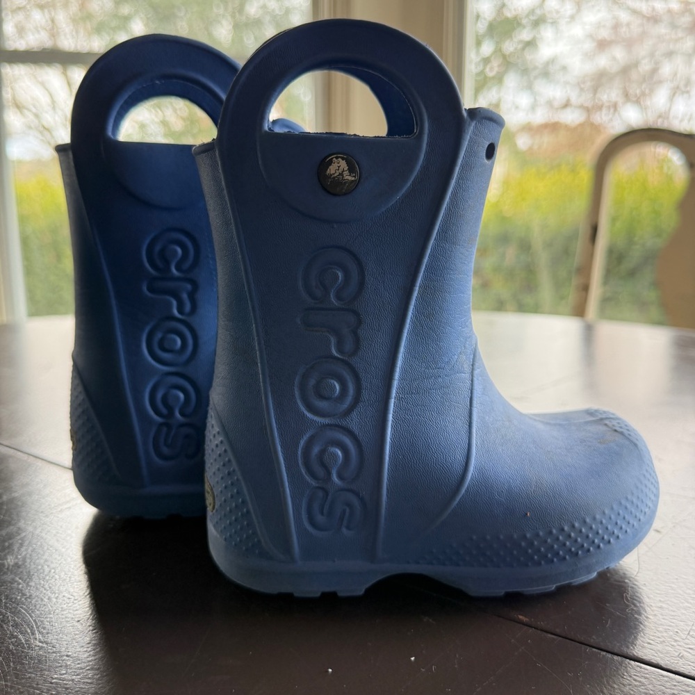 CROCS Kids Navy Rain Boots